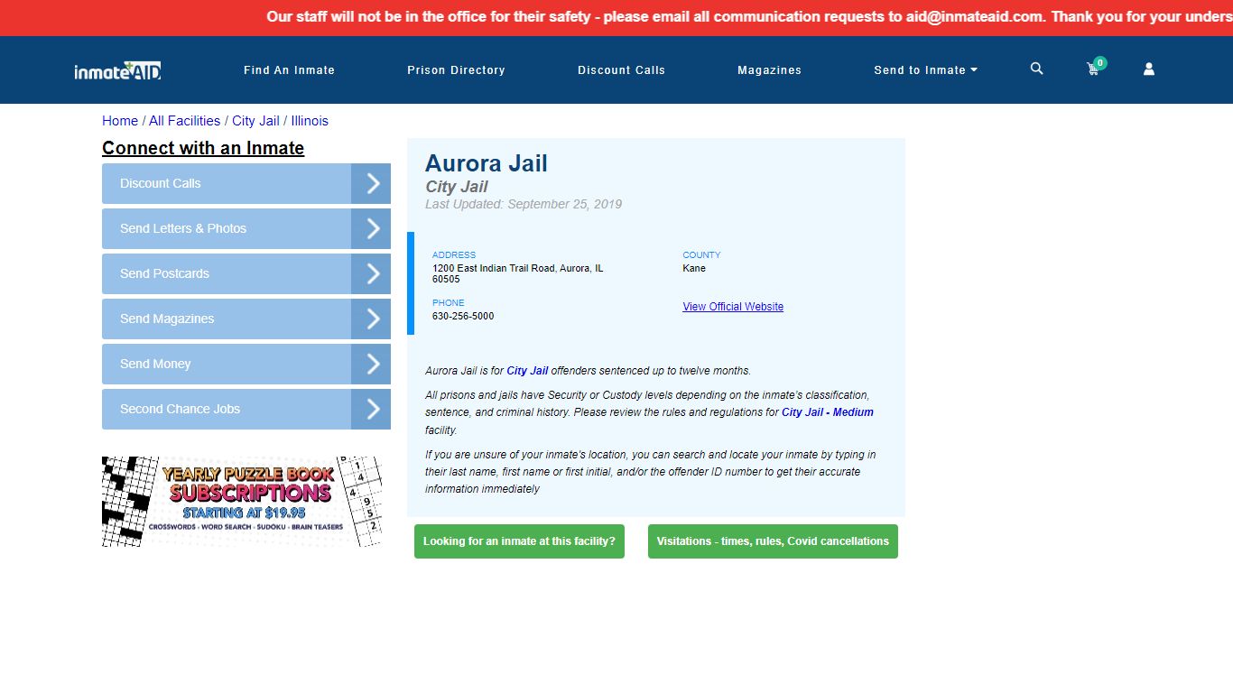 Aurora Jail | Inmate Locator